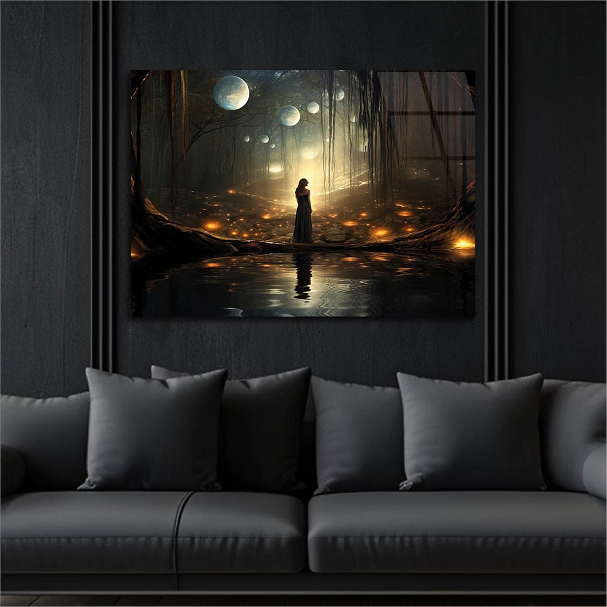 Horizontal Art-Themed Tempered Glass Wall Art 286