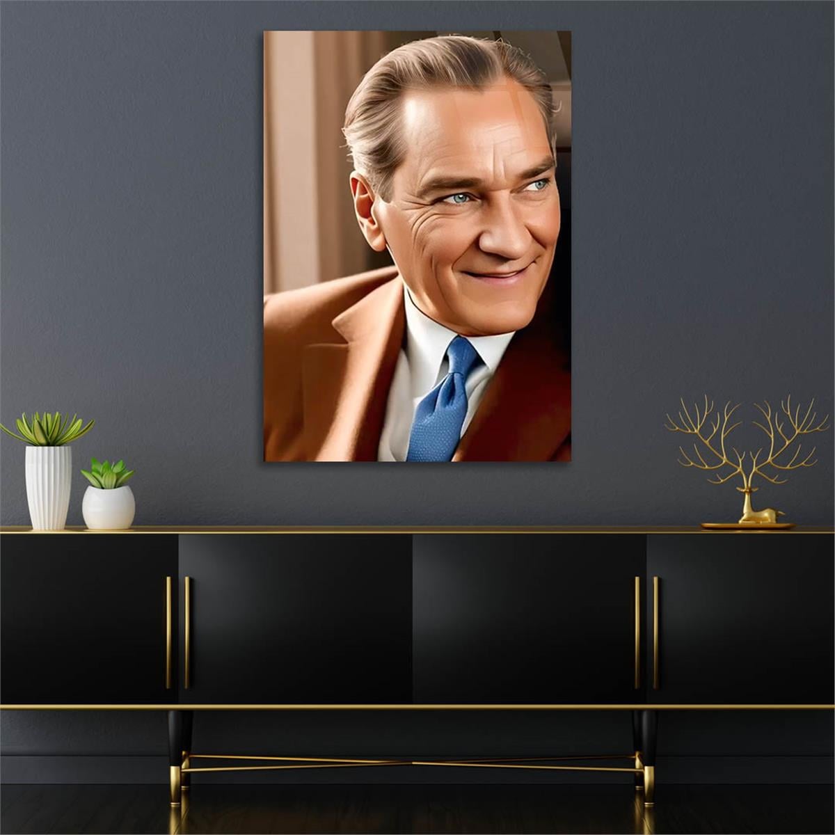 Dikey VatanTemalı Cam Tablo 271