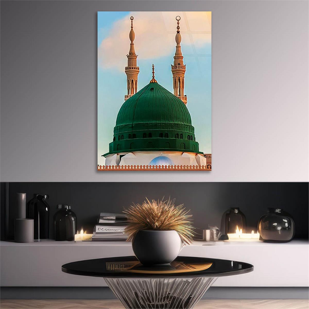 the Prophets Mosque Glass Wall Art