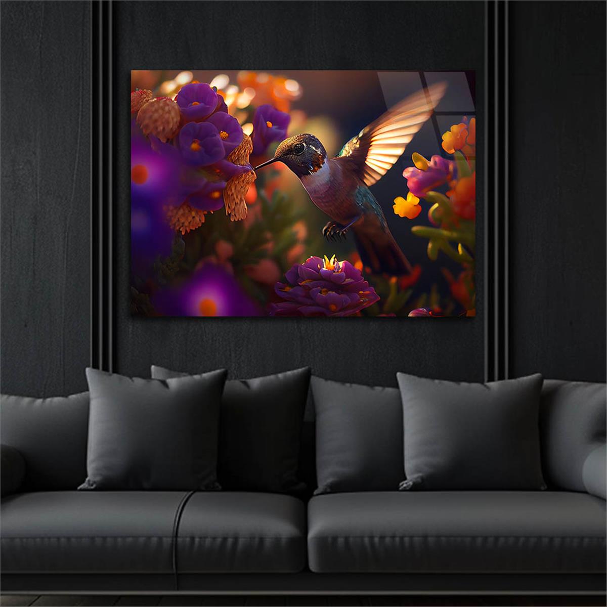 Horizontal Art-Themed Tempered Glass Wall Art 497