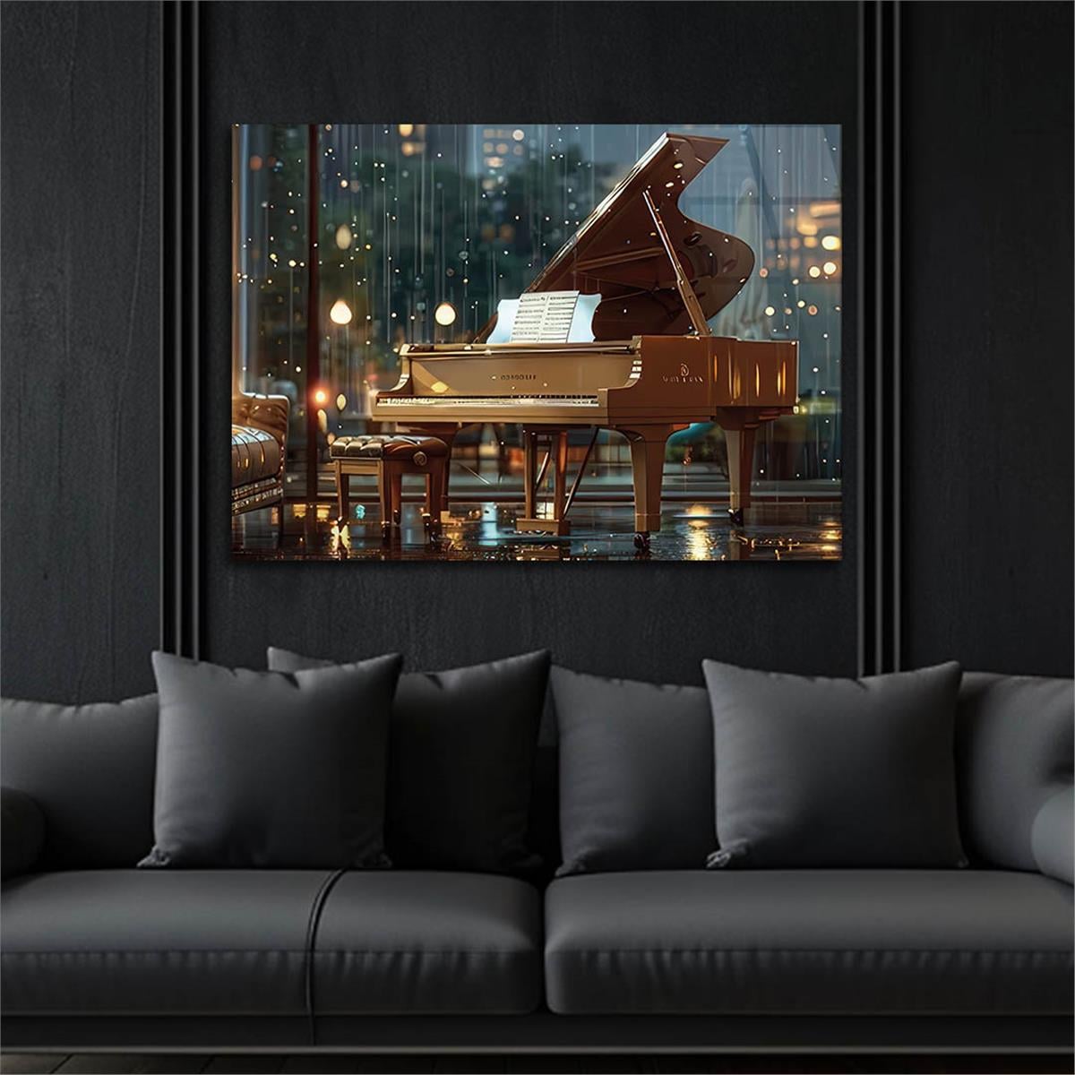 Yatay Sanat Temalı Cam Tablo 590