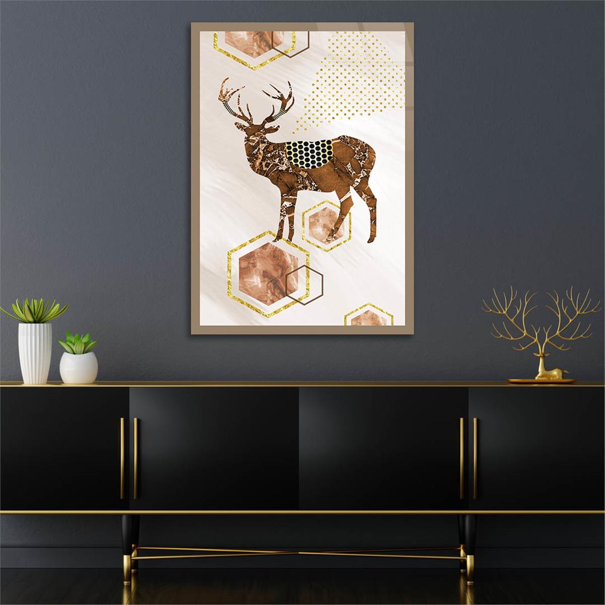 Dikey Sanat Temalı Cam Tablo 338