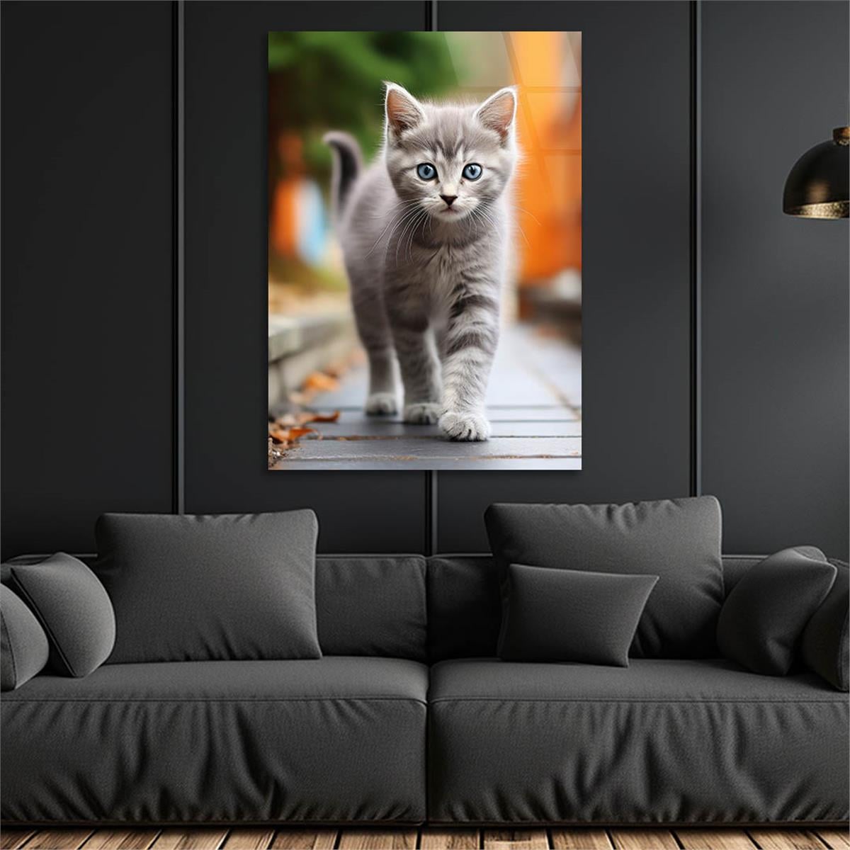 Dikey Doğa Temalı Cam Tablo 414