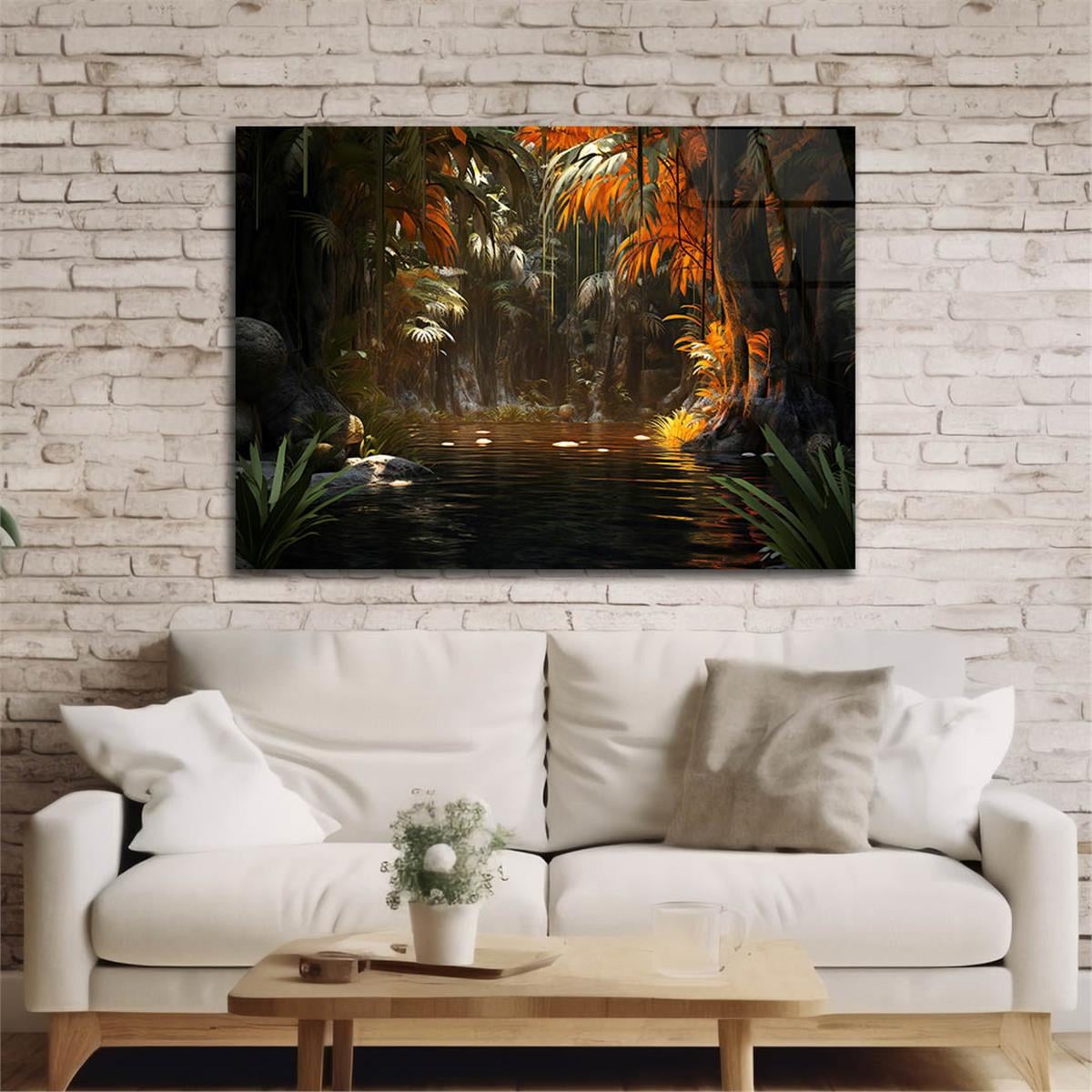 Yatay DoğaTemalı Cam Tablo 378