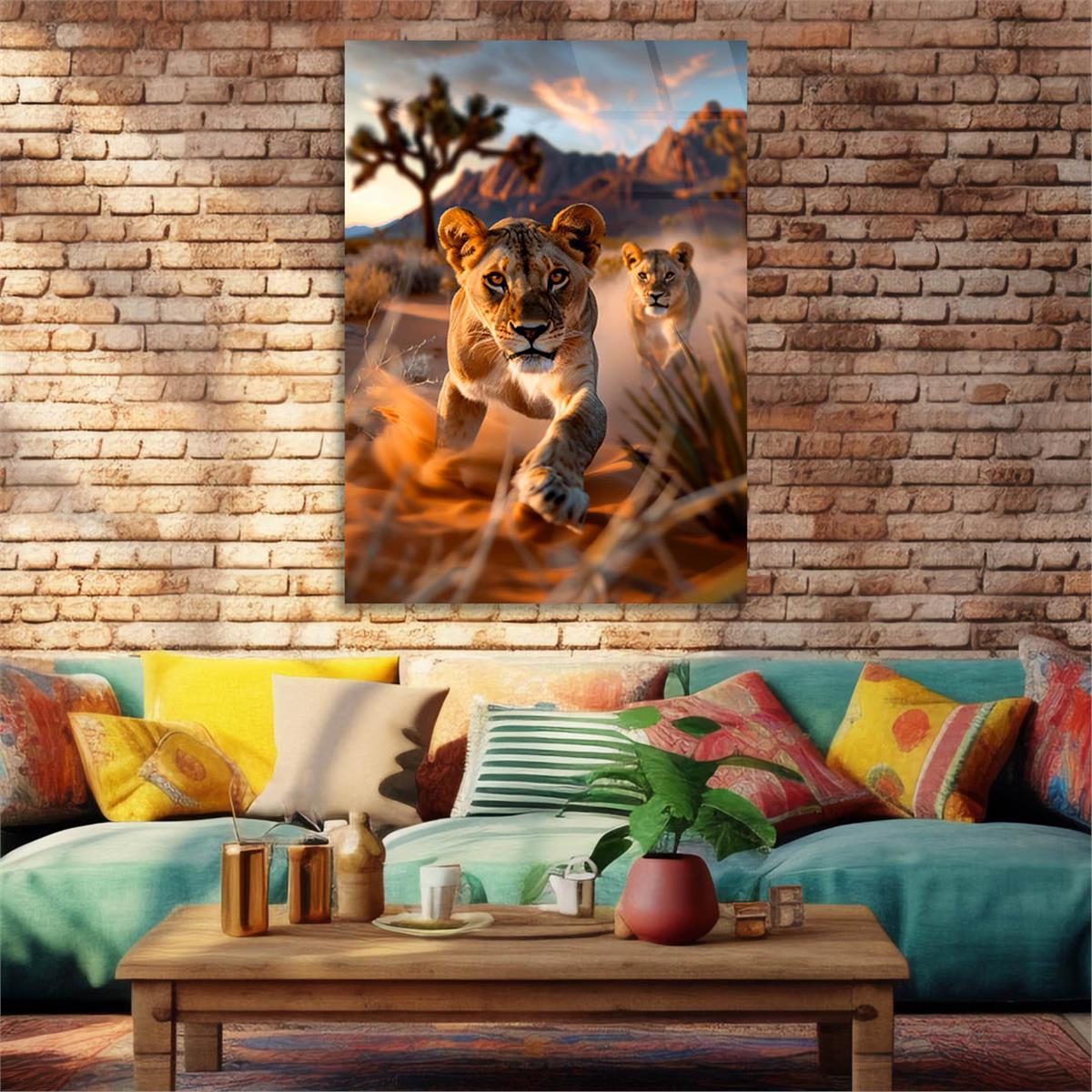 Dikey Doğa Temalı Cam Tablo 297