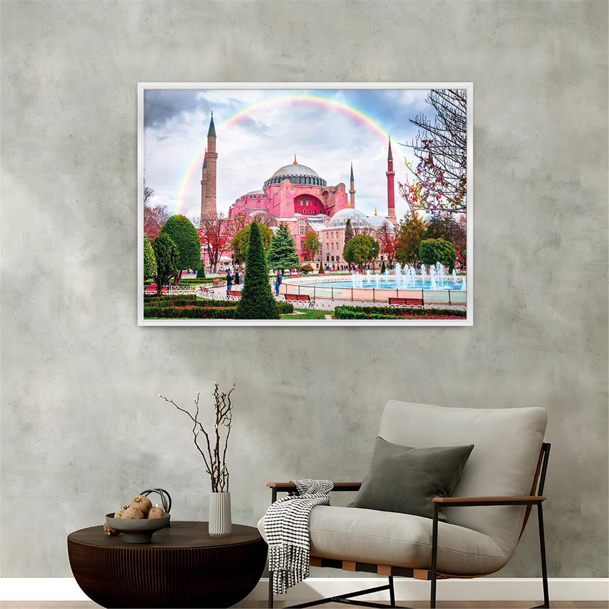 Aluminum-Framed Religious-Themed Tempered Glass Wall Art 021
