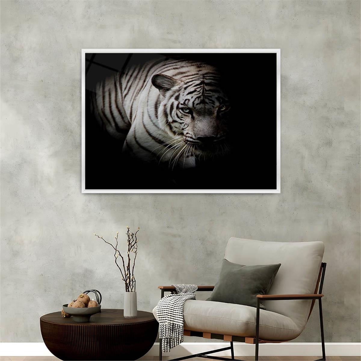 Aluminum-Framed Natured-Themed Tempered Glass Wall Art 006