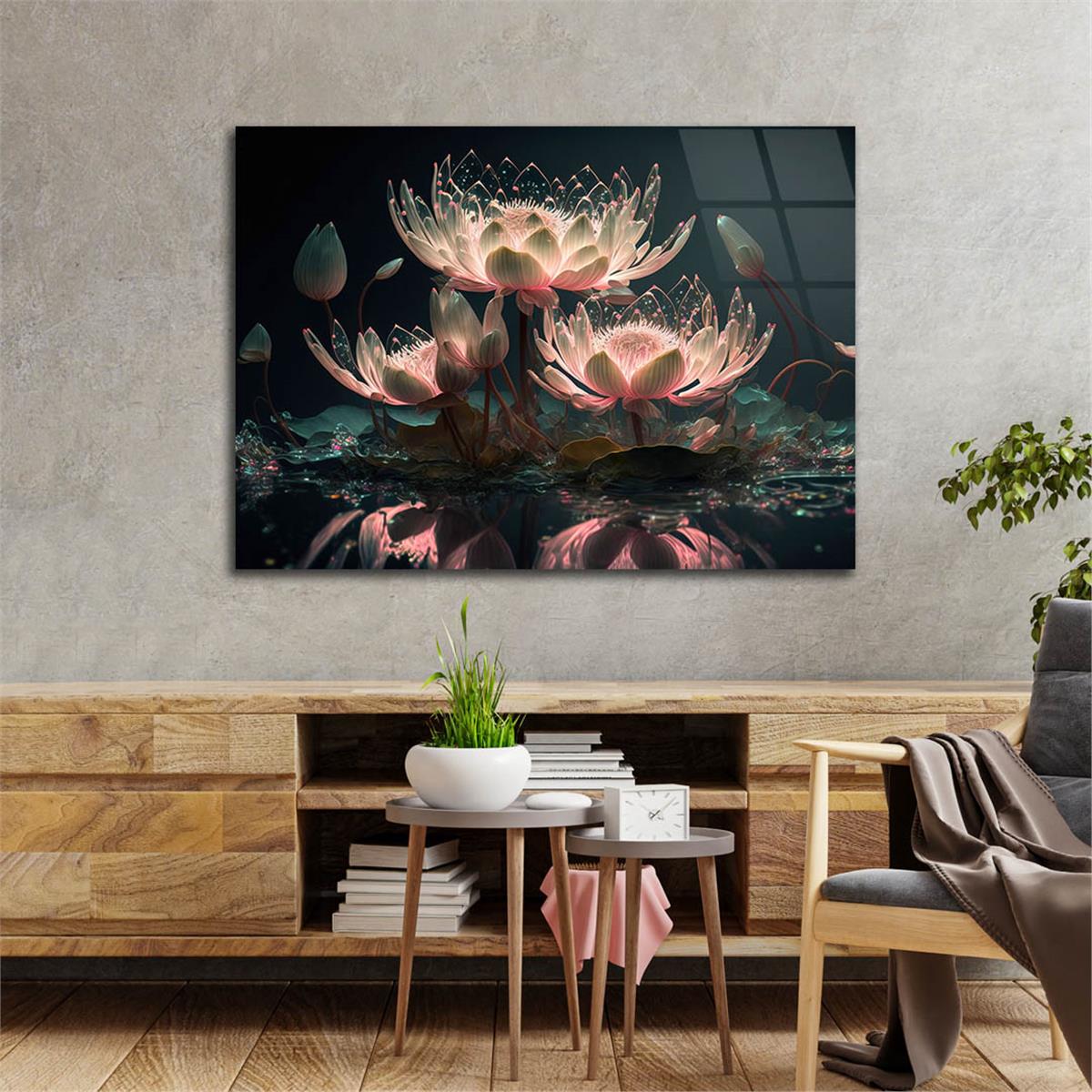 Horizontal Art-Themed Tempered Glass Wall Art 454