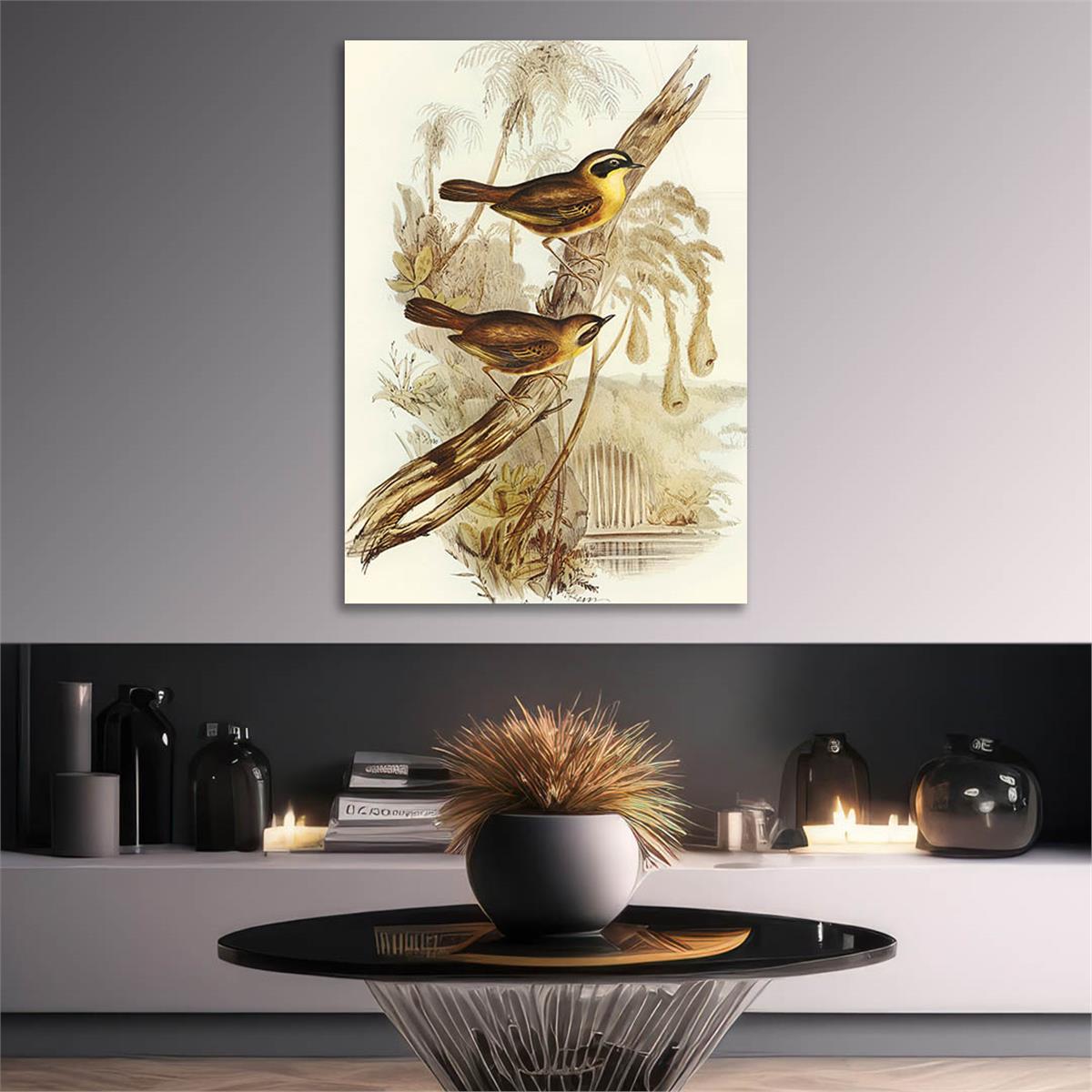 Dikey Sanat Temalı Cam Tablo 347