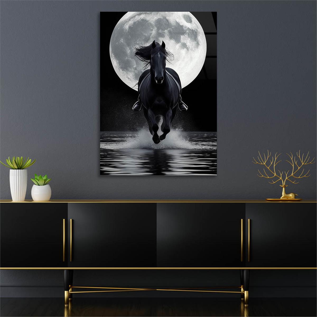 Dikey Doğa Temalı Cam Tablo 381