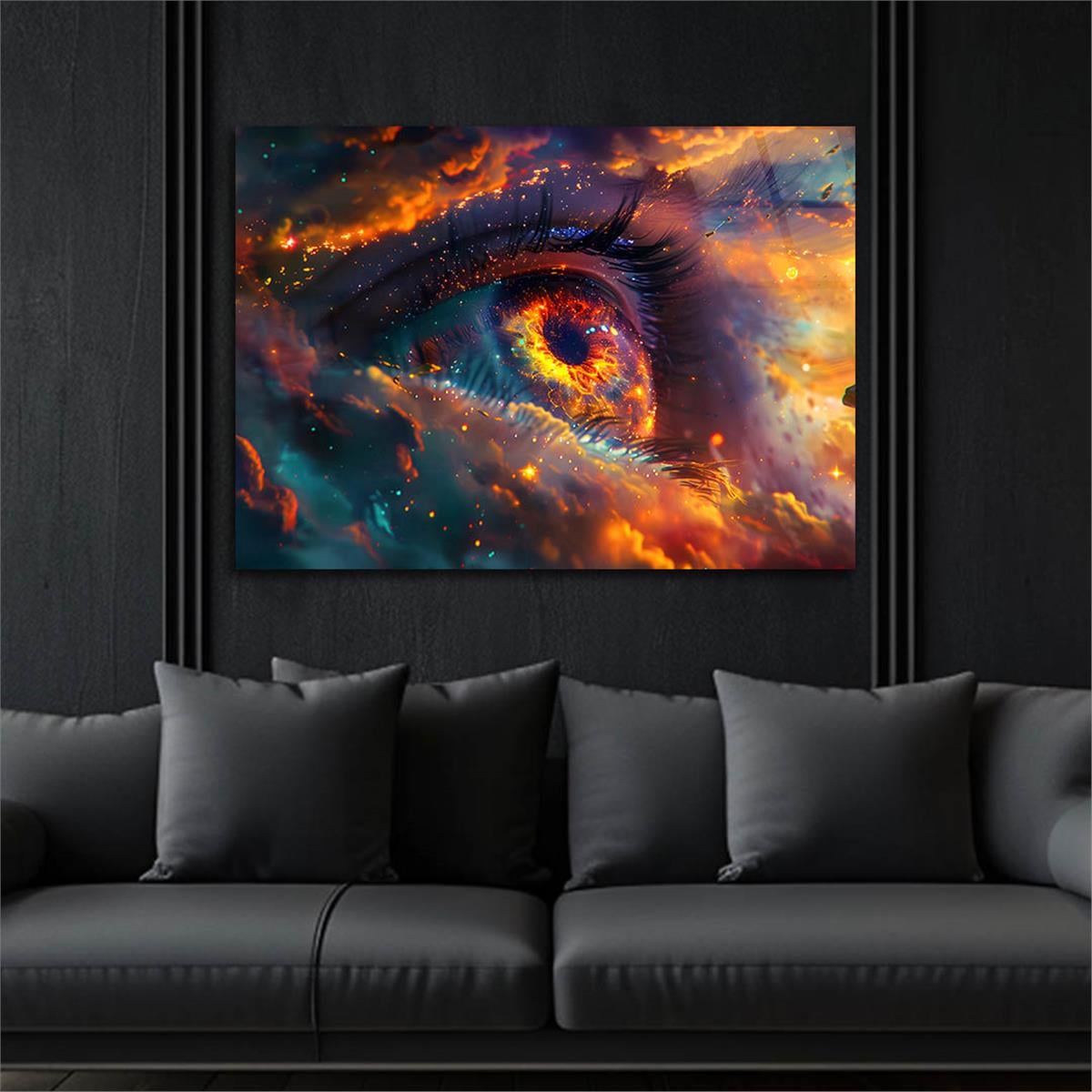 Horizontal Art-Themed Tempered Glass Wall Art 477