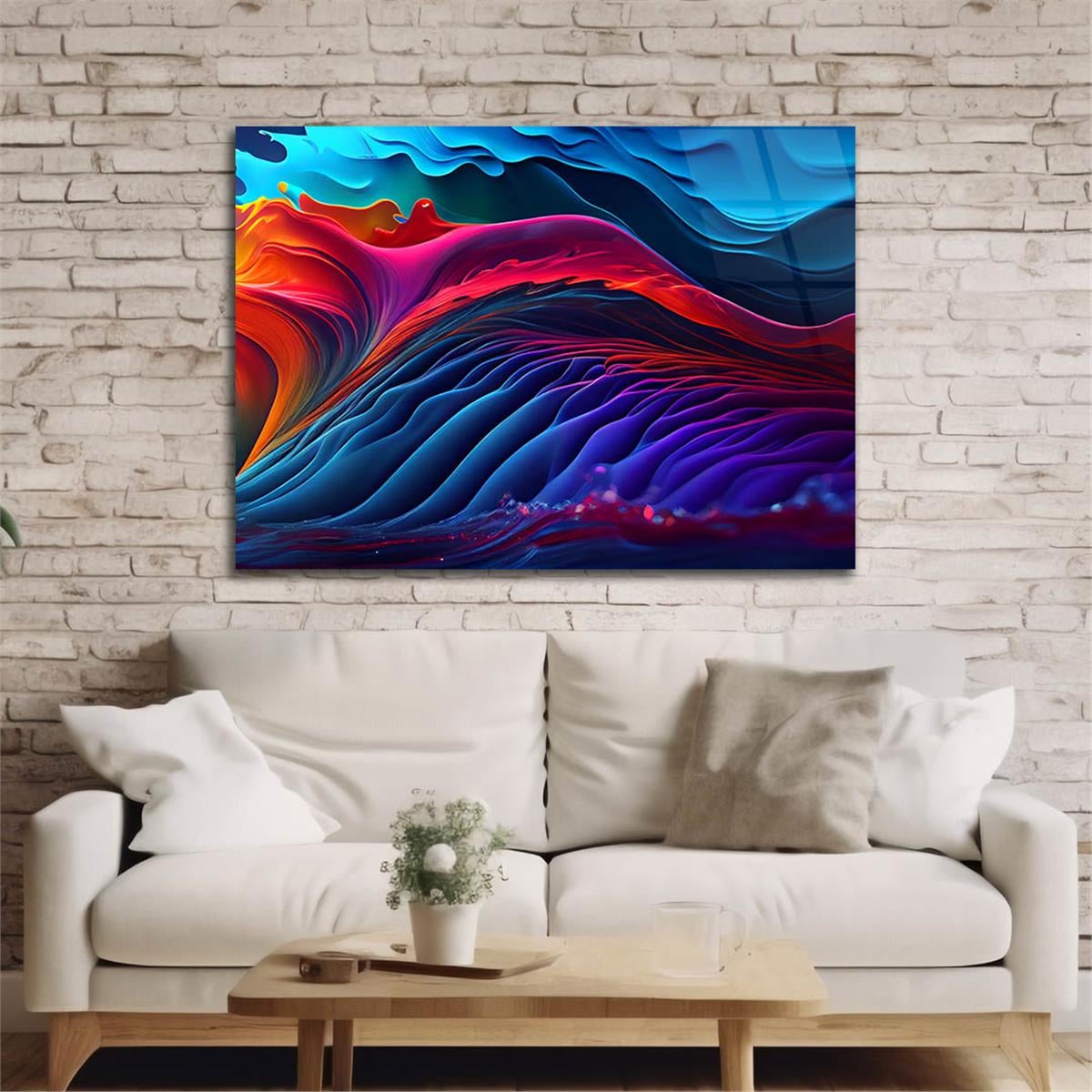 Horizontal Art-Themed Tempered Glass Wall Art 579