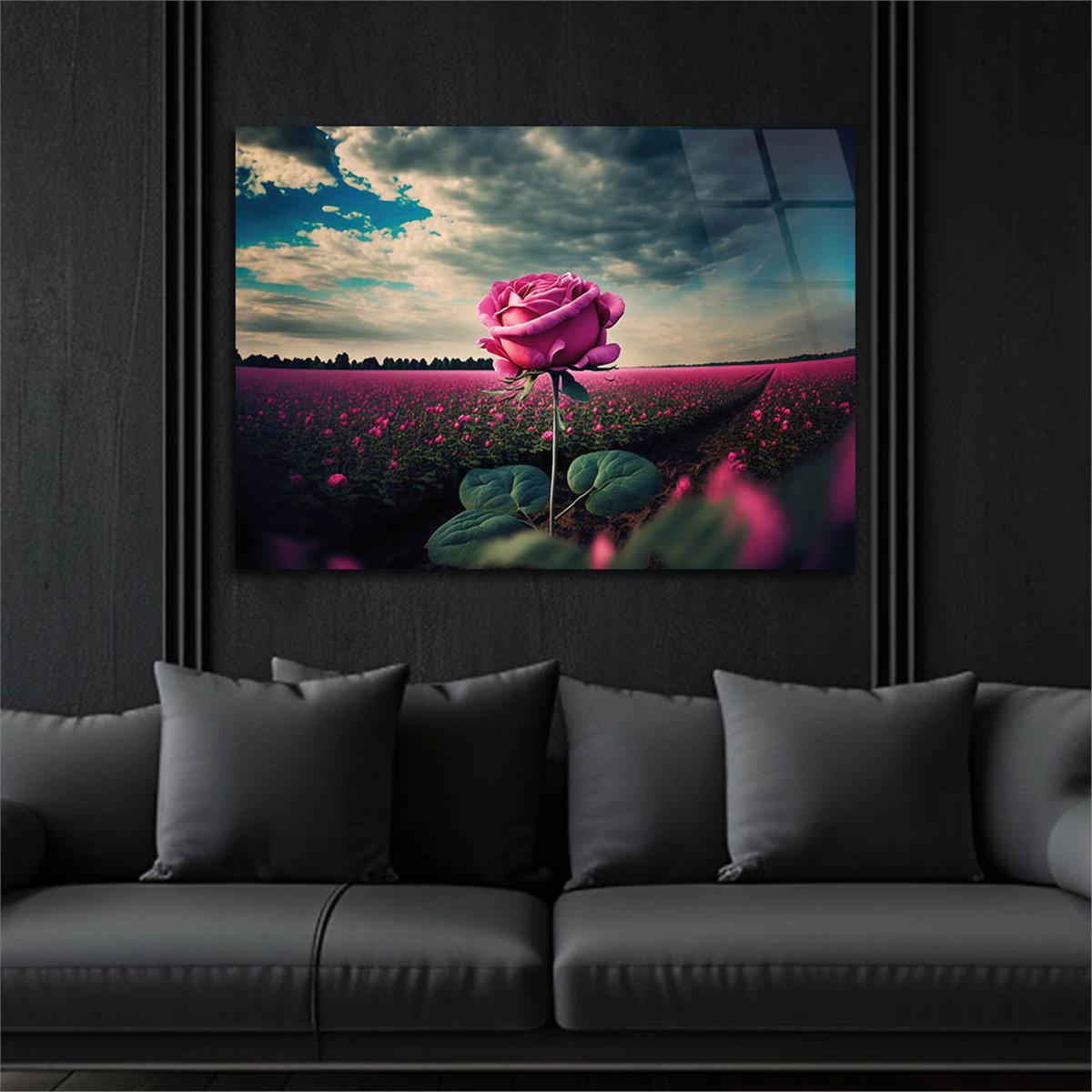 Horizontal Natured-Themed Tempered Glass Wall Art 308