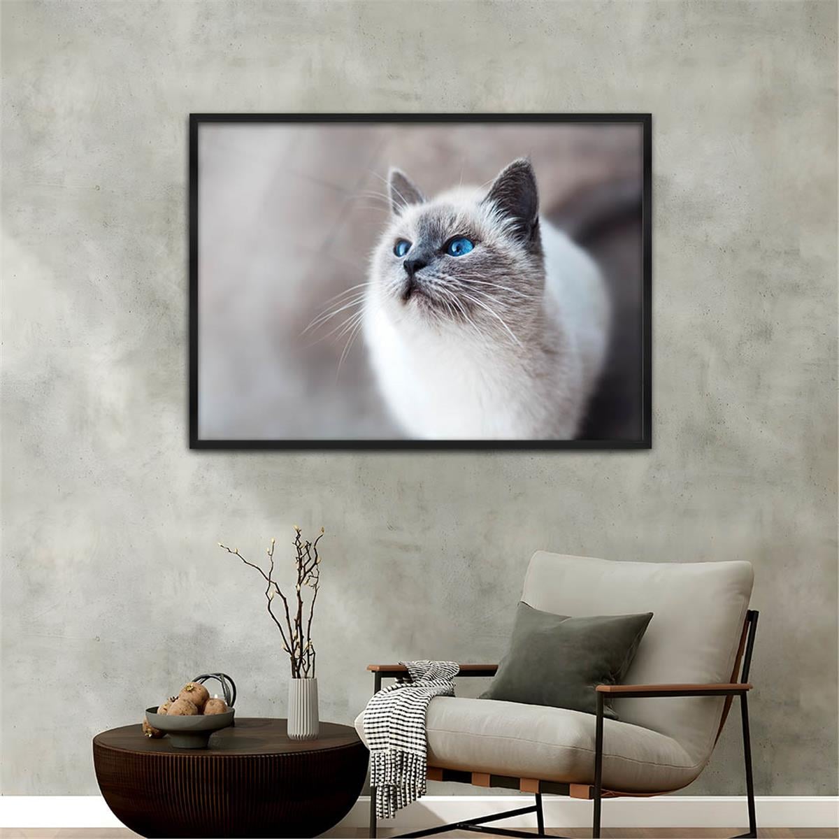 Aluminum-Framed Art-Themed Tempered Glass Wall Art 035