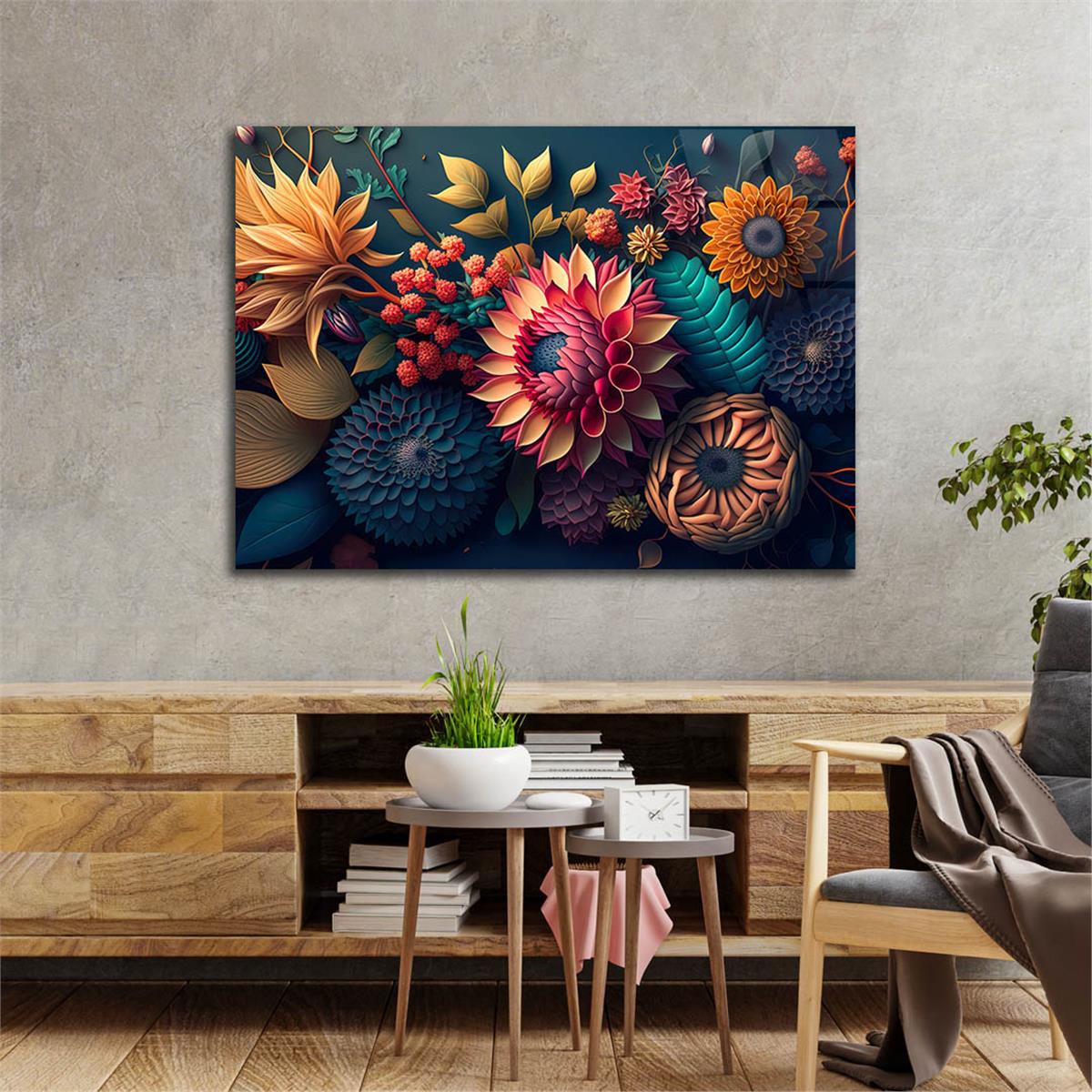 Horizontal Art-Themed Tempered Glass Wall Art 438