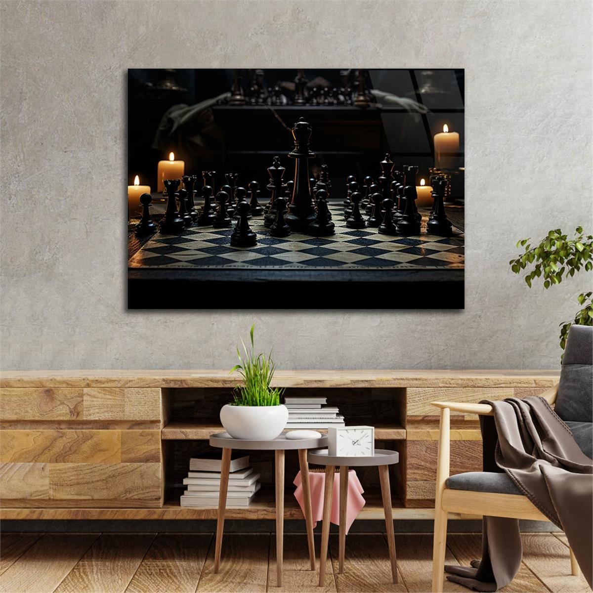 Horizontal Art-Themed Tempered Glass Wall Art 580