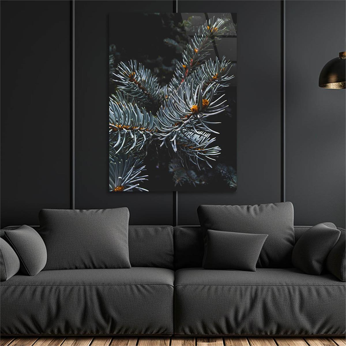 Dikey Sanat Temalı Cam Tablo 525