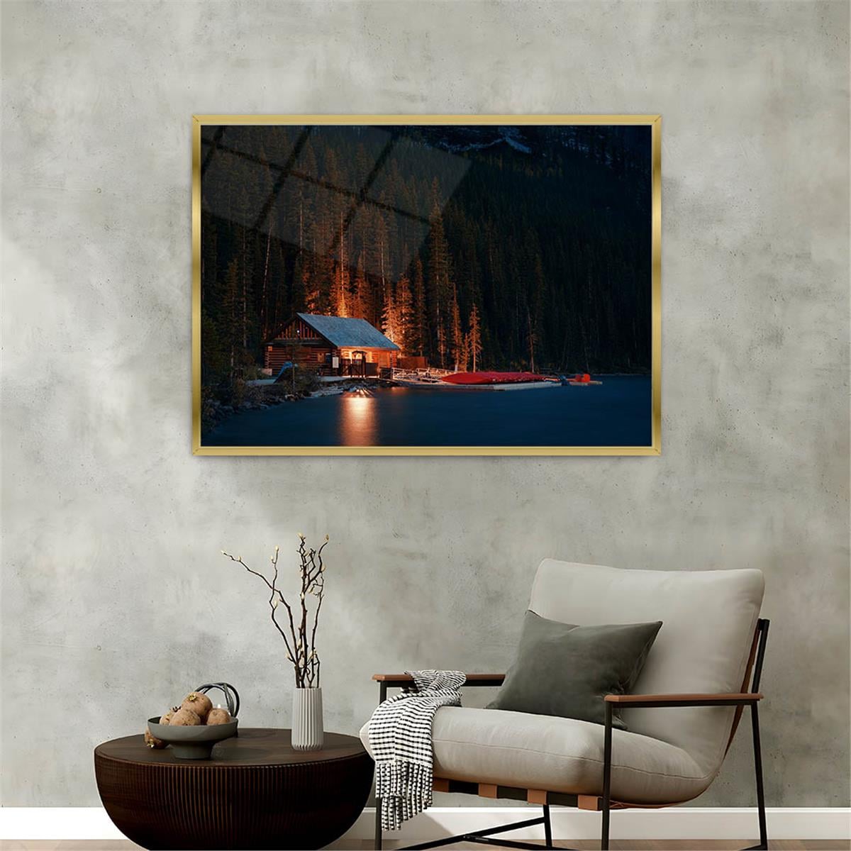 bedrucktes Glas mit Aluminiumrahmen und Natur Themen 