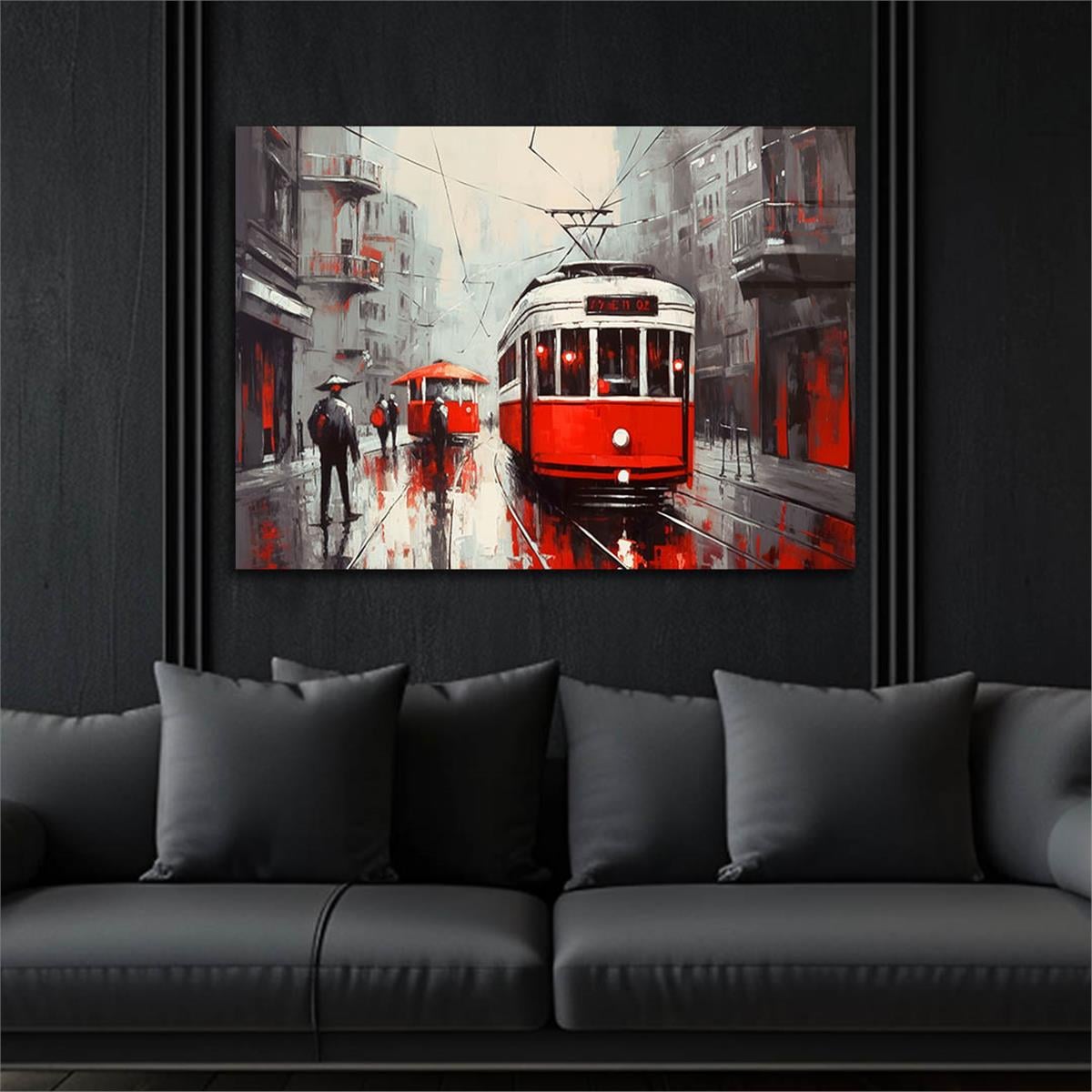Horizontal Art-Themed Tempered Glass Wall Art 535