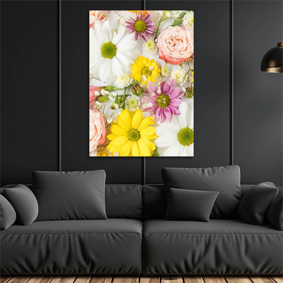 Dikey Sanat Temalı Cam Tablo 476