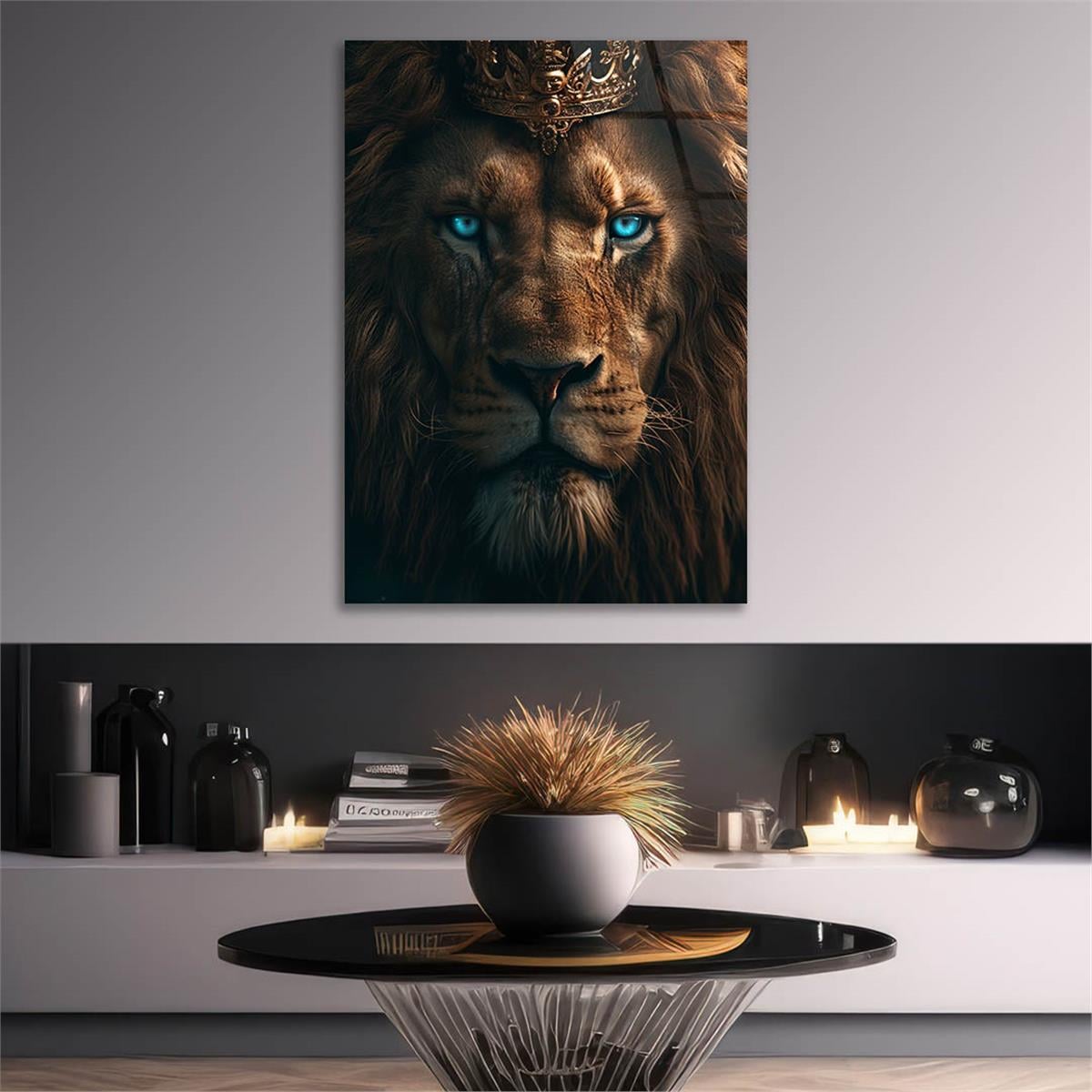 Dikey Doğa Temalı Cam Tablo 334