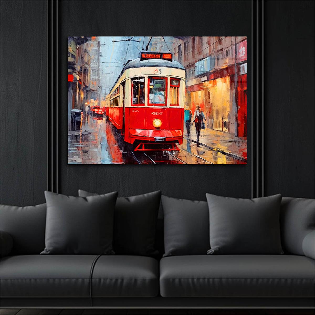 Horizontal Art-Themed Tempered Glass Wall Art 533