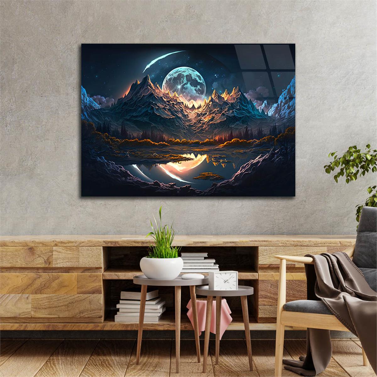 Horizontal Art-Themed Tempered Glass Wall Art 450