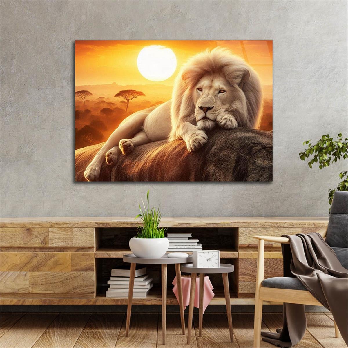 Yatay Doğa Temalı Cam Tablo 499