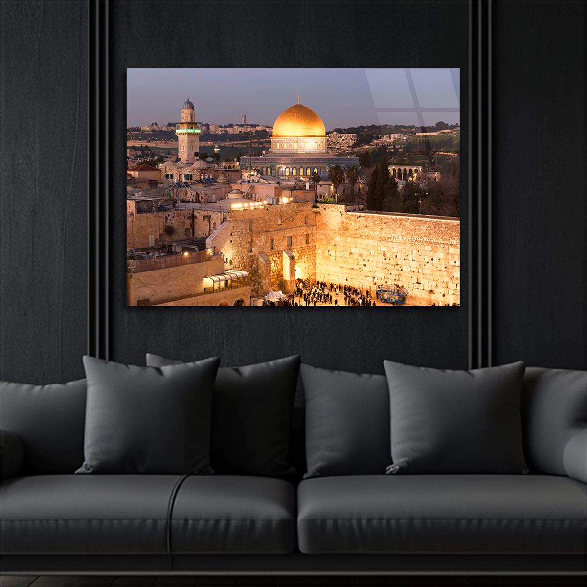 Yatay Dini Temalı Cam Tablo 197