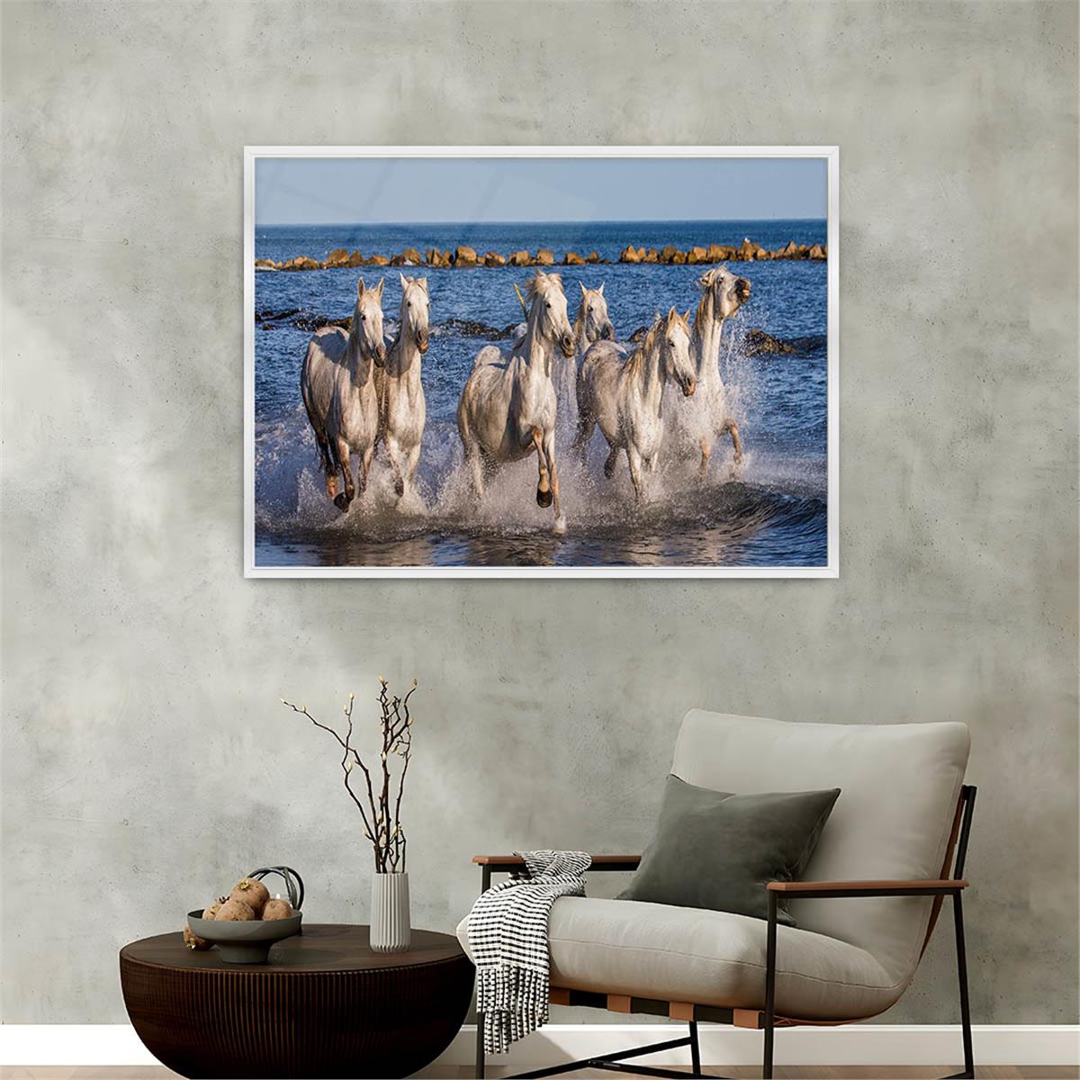 Aluminum-Framed Natured-Themed Tempered Glass Wall Art 004