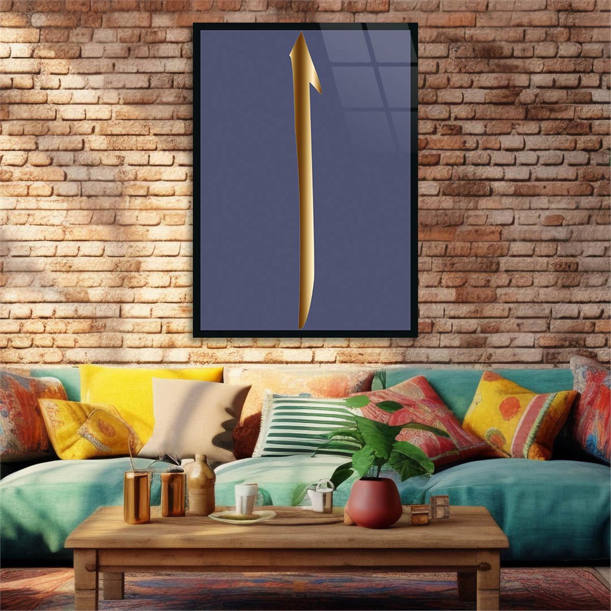 ELİF YAZILI CAM TABLO 