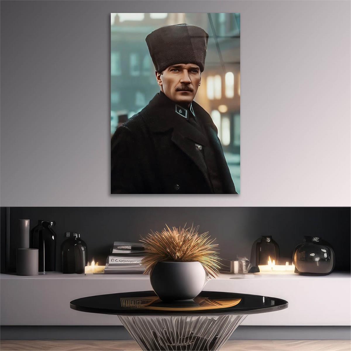 Dikey VatanTemalı Cam Tablo 279