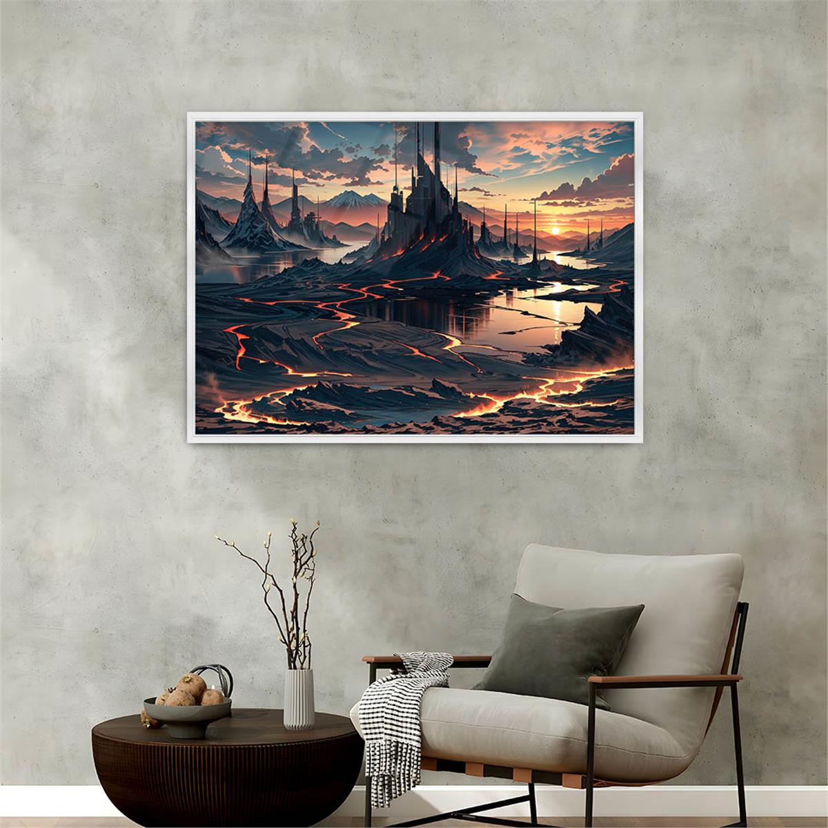 Alüminyum Çerçeveli Doğa Temalı Cam Tablo 060