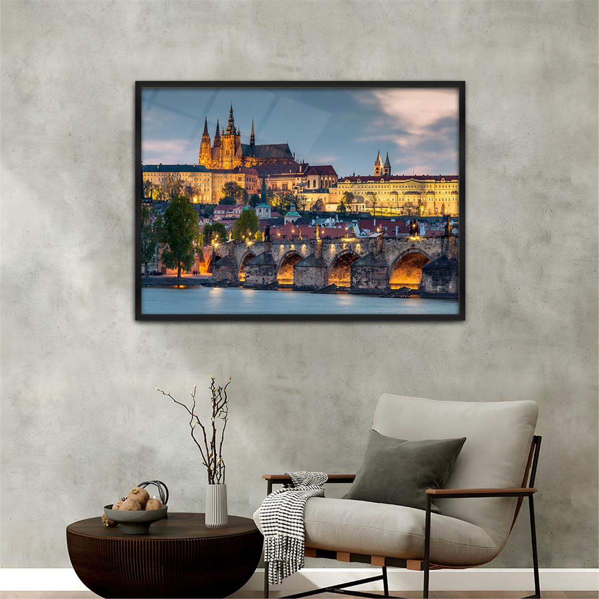 bedrucktes Glas mit Aluminiumrahmen und Natur Themen 