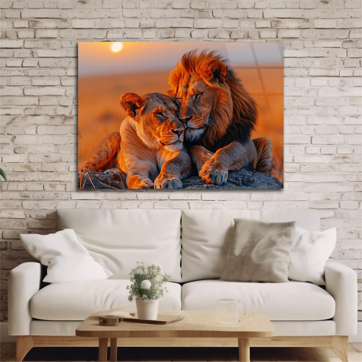 Yatay Doğa Temalı Cam Tablo 475