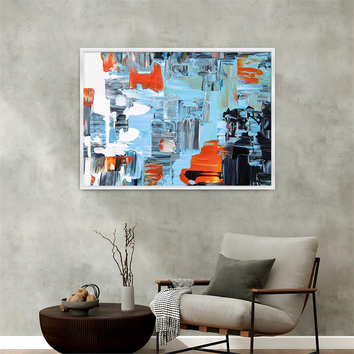 Aluminum-Framed Art-Themed Tempered Glass Wall Art 029
