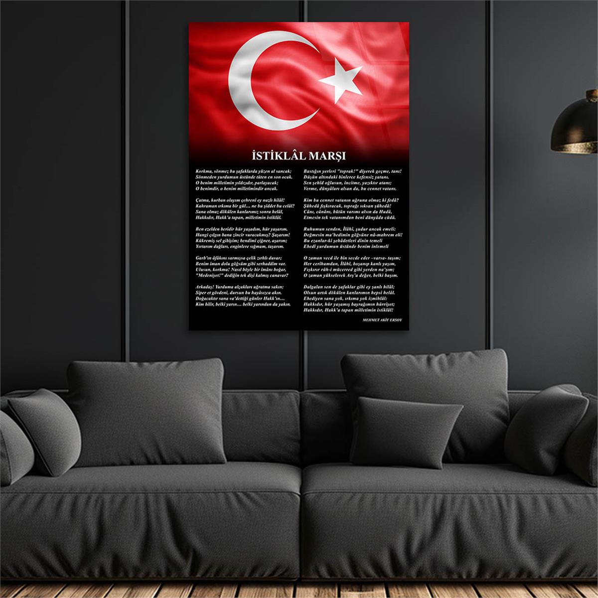 Dikey VatanTemalı Cam Tablo 187