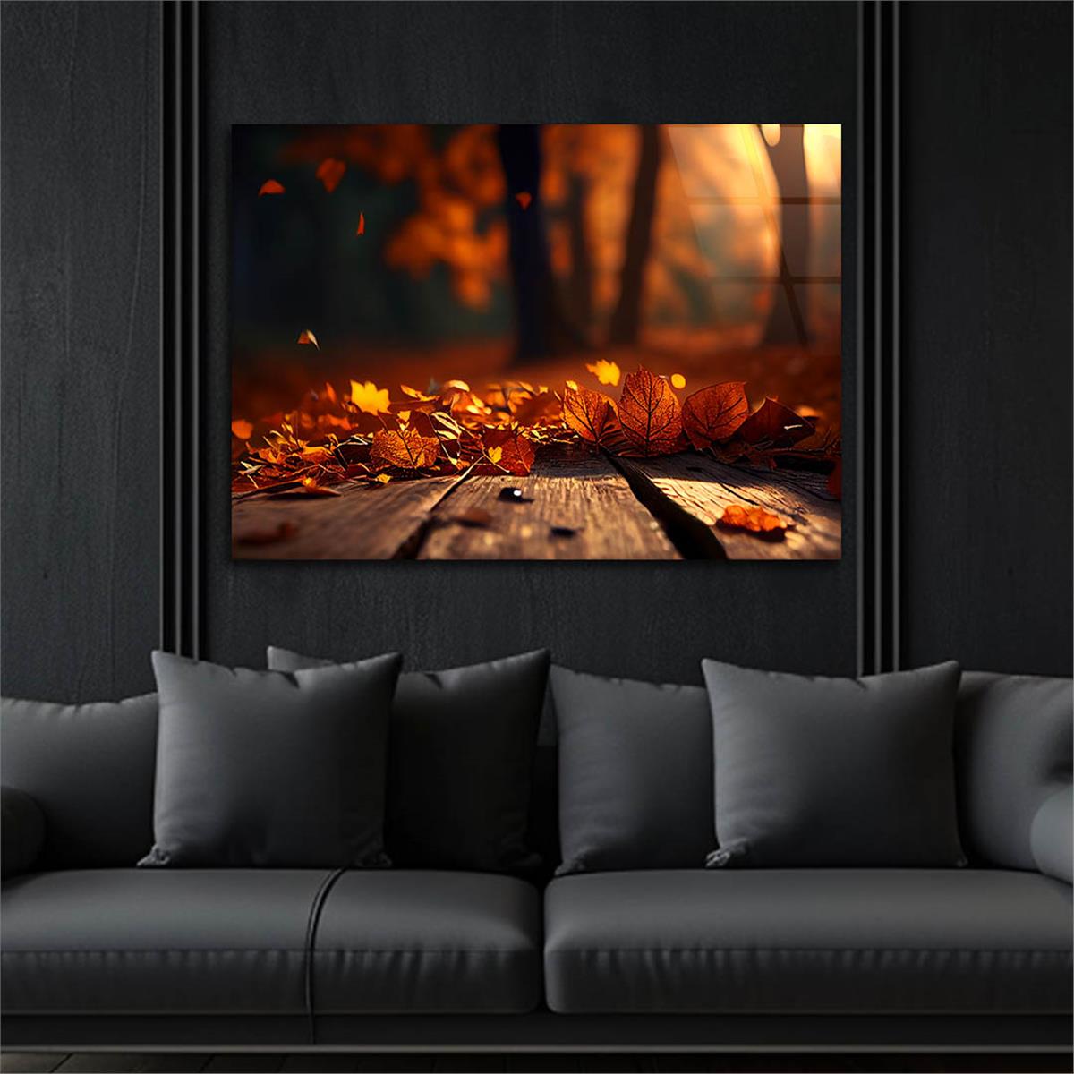 Yatay DoğaTemalı Cam Tablo 356