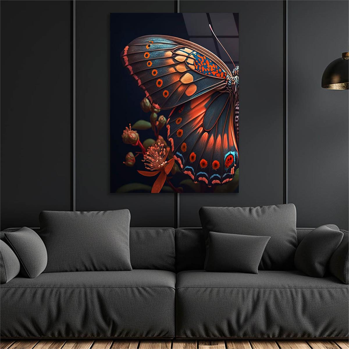 Dikey Sanat Temalı Cam Tablo 369