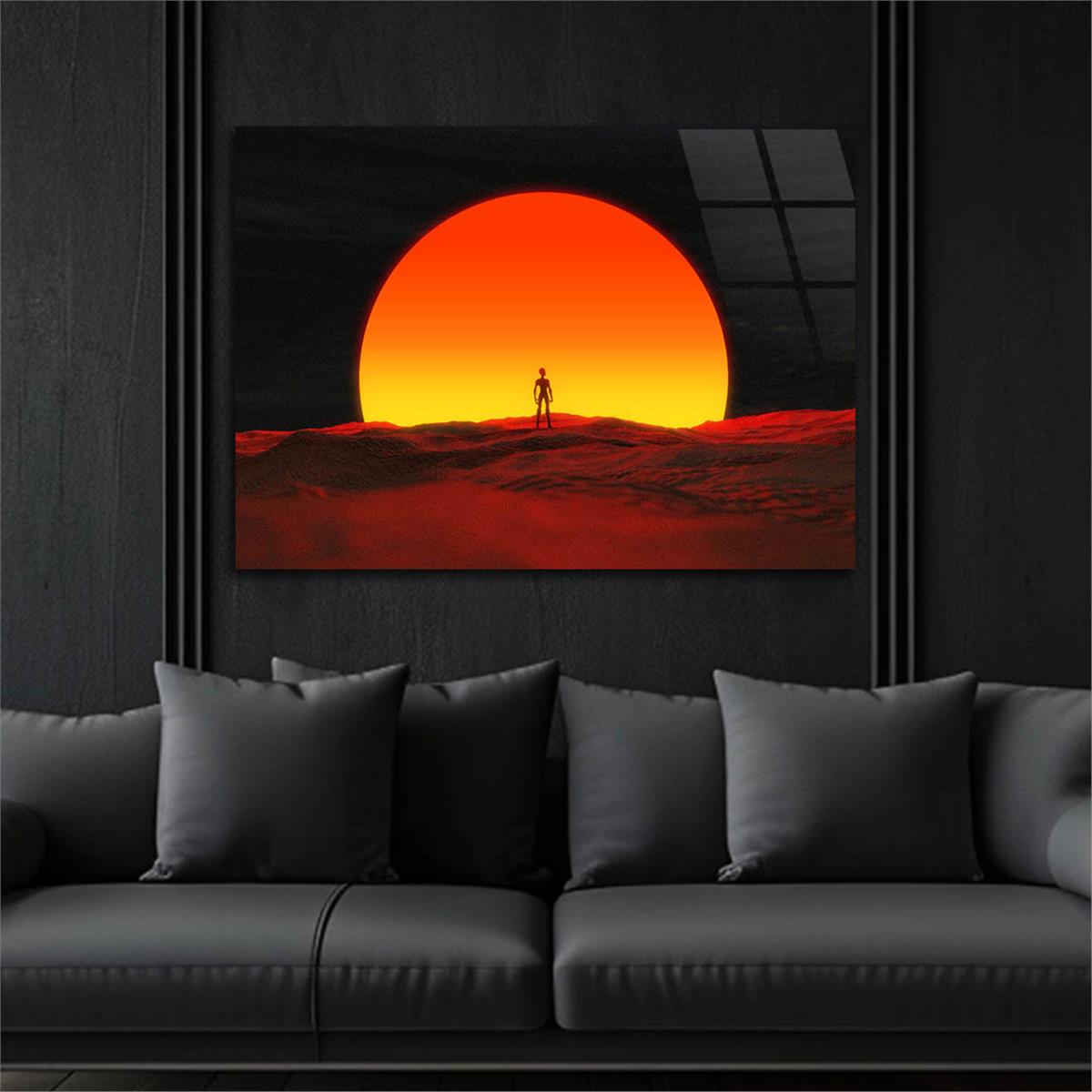 Horizontal Art-Themed Tempered Glass Wall Art 557