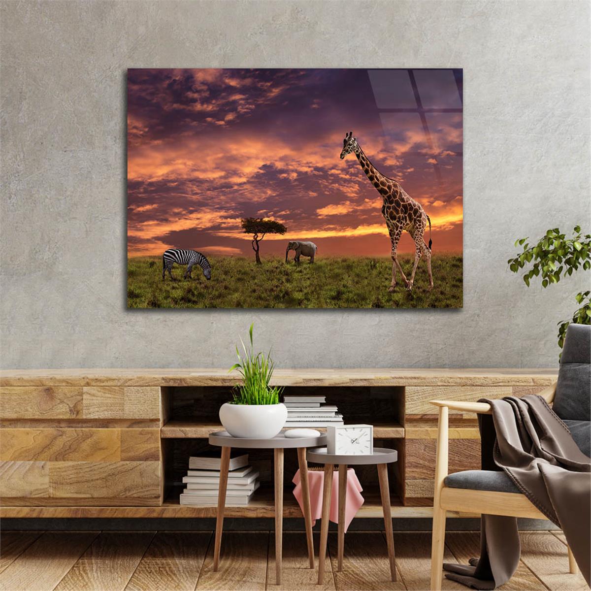 Tempered Glasss Wall Arts Natured-Themed