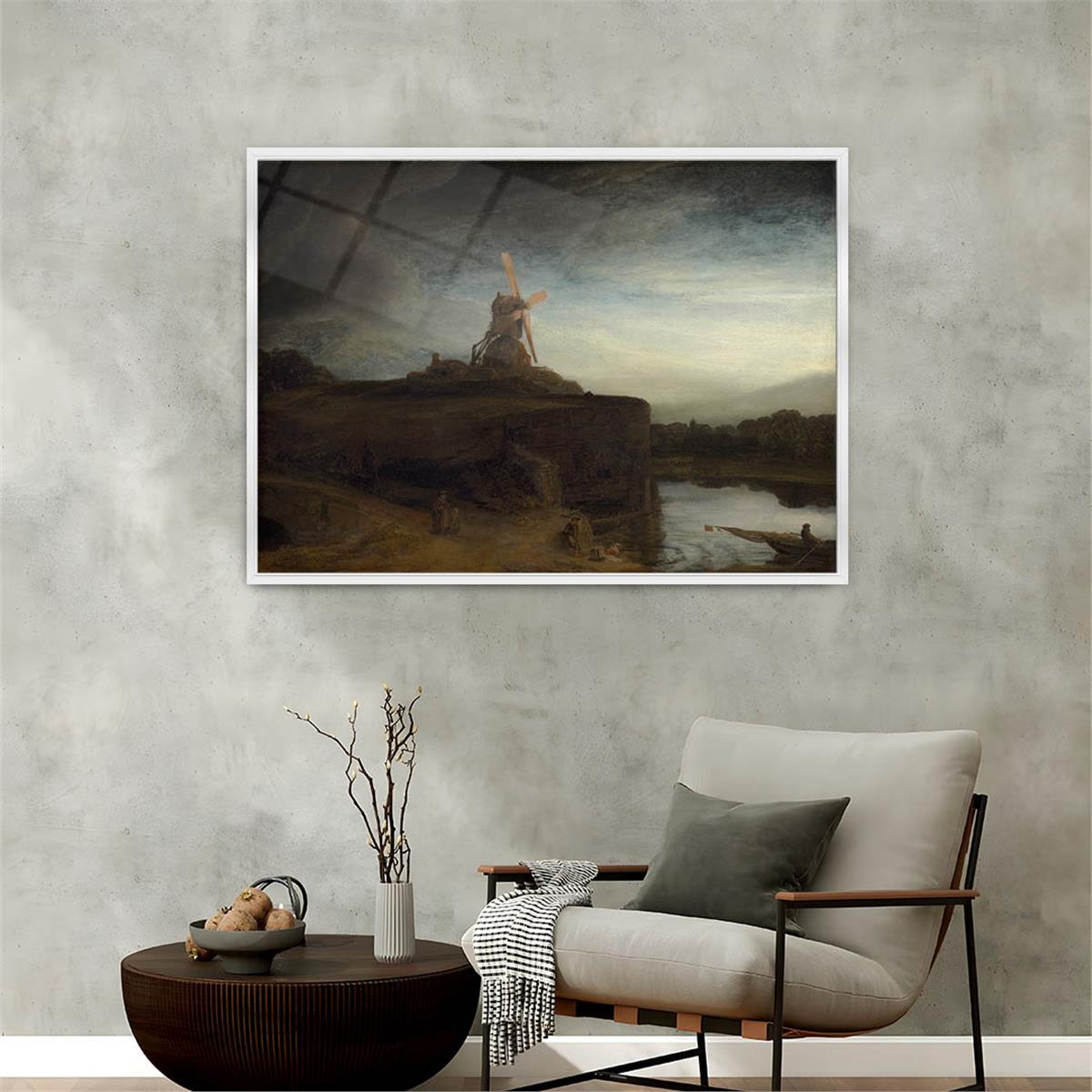 Aluminum-Framed Natured-Themed Tempered Glass Wall Art 077