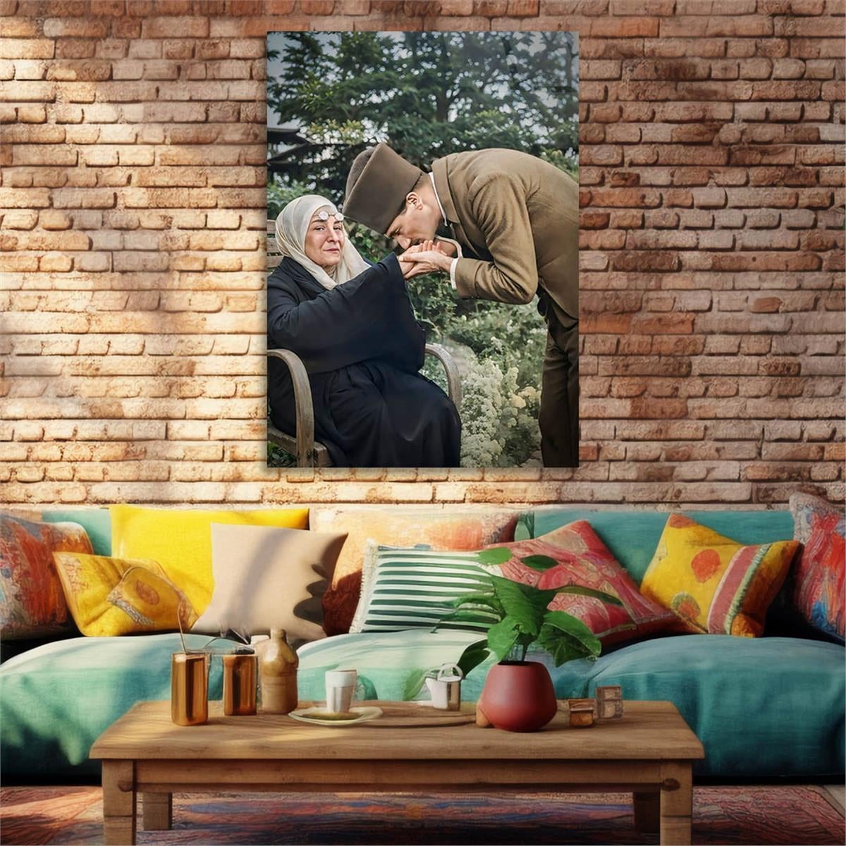 Dikey VatanTemalı Cam Tablo 227