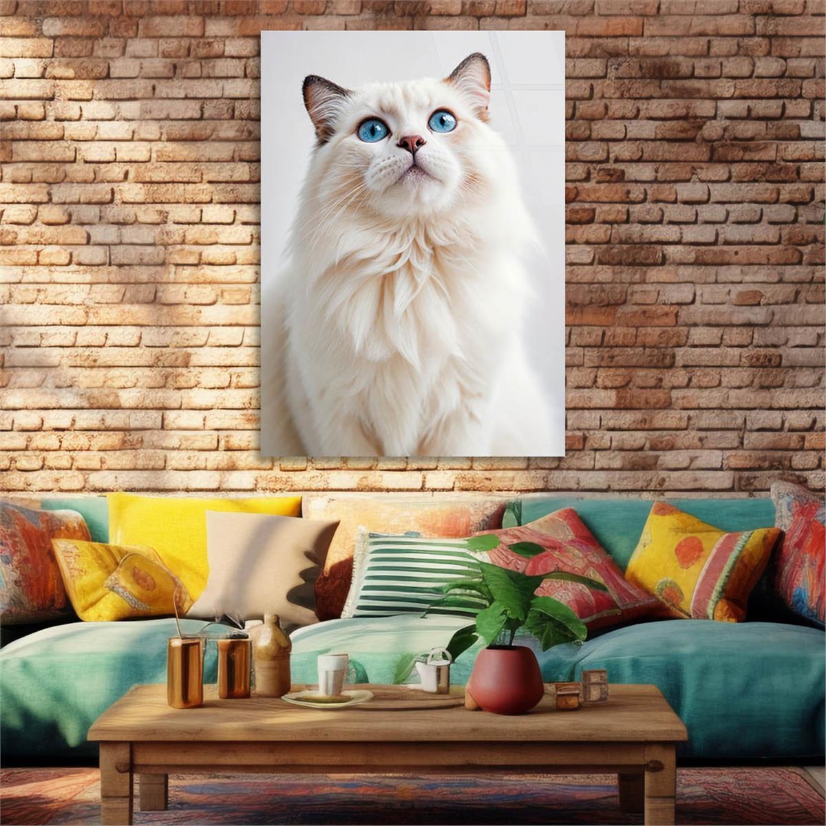 Dikey Doğa Temalı Cam Tablo 422