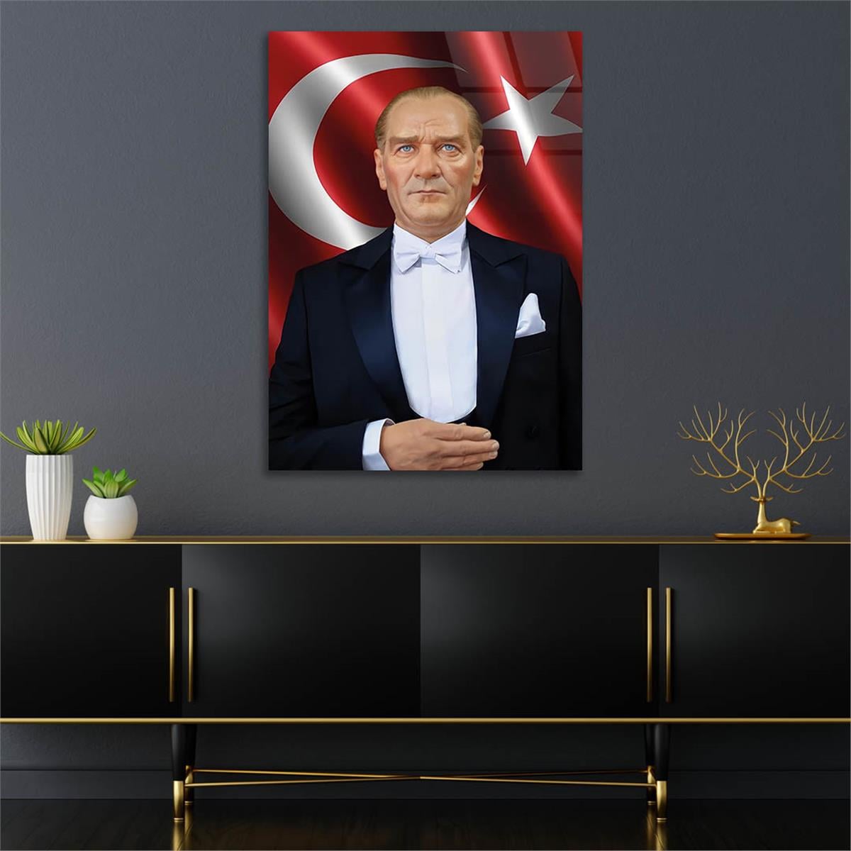 MUSTAFA KEMAL ATATÜRK Tempered Glasss Wall Art