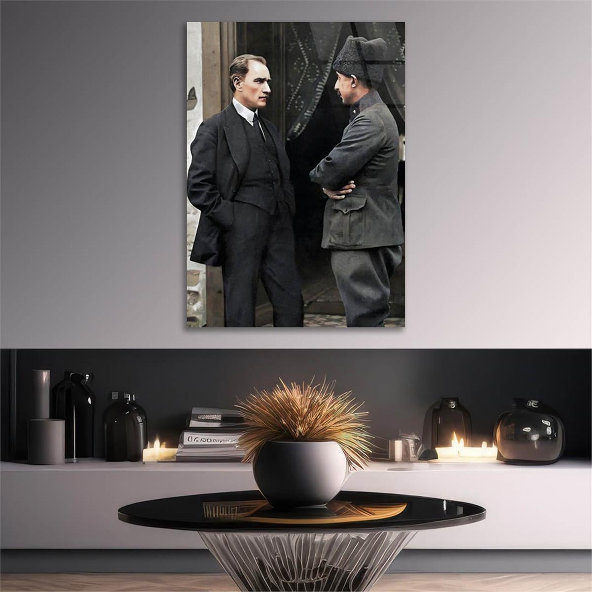 Dikey VatanTemalı Cam Tablo 221