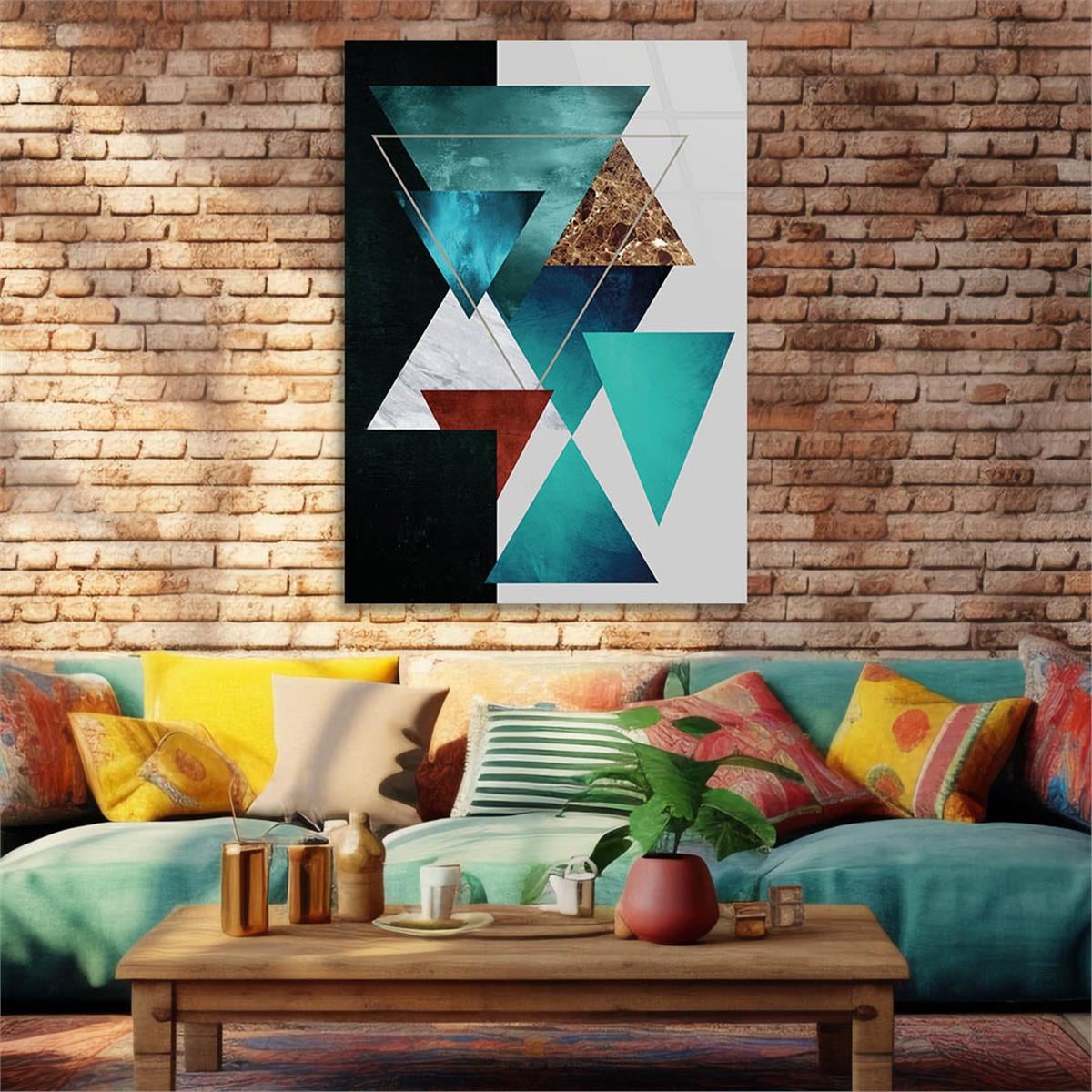 Vertical Tempered Glasss Wall Arts Art-Themed 287