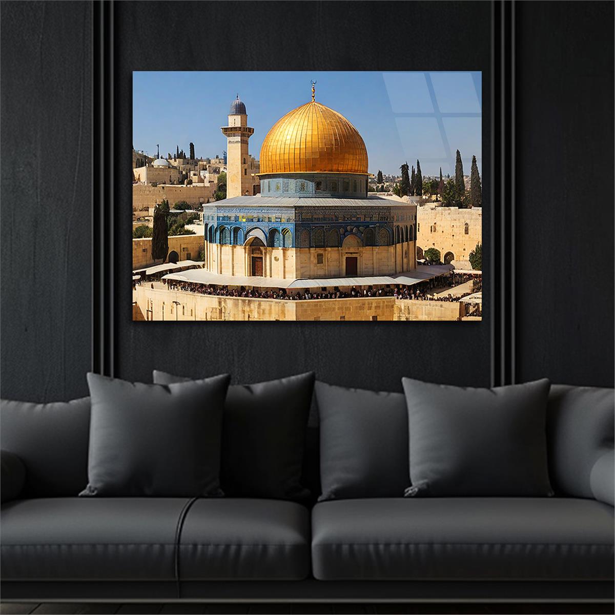 Yatay Dini Temalı Cam Tablo 164