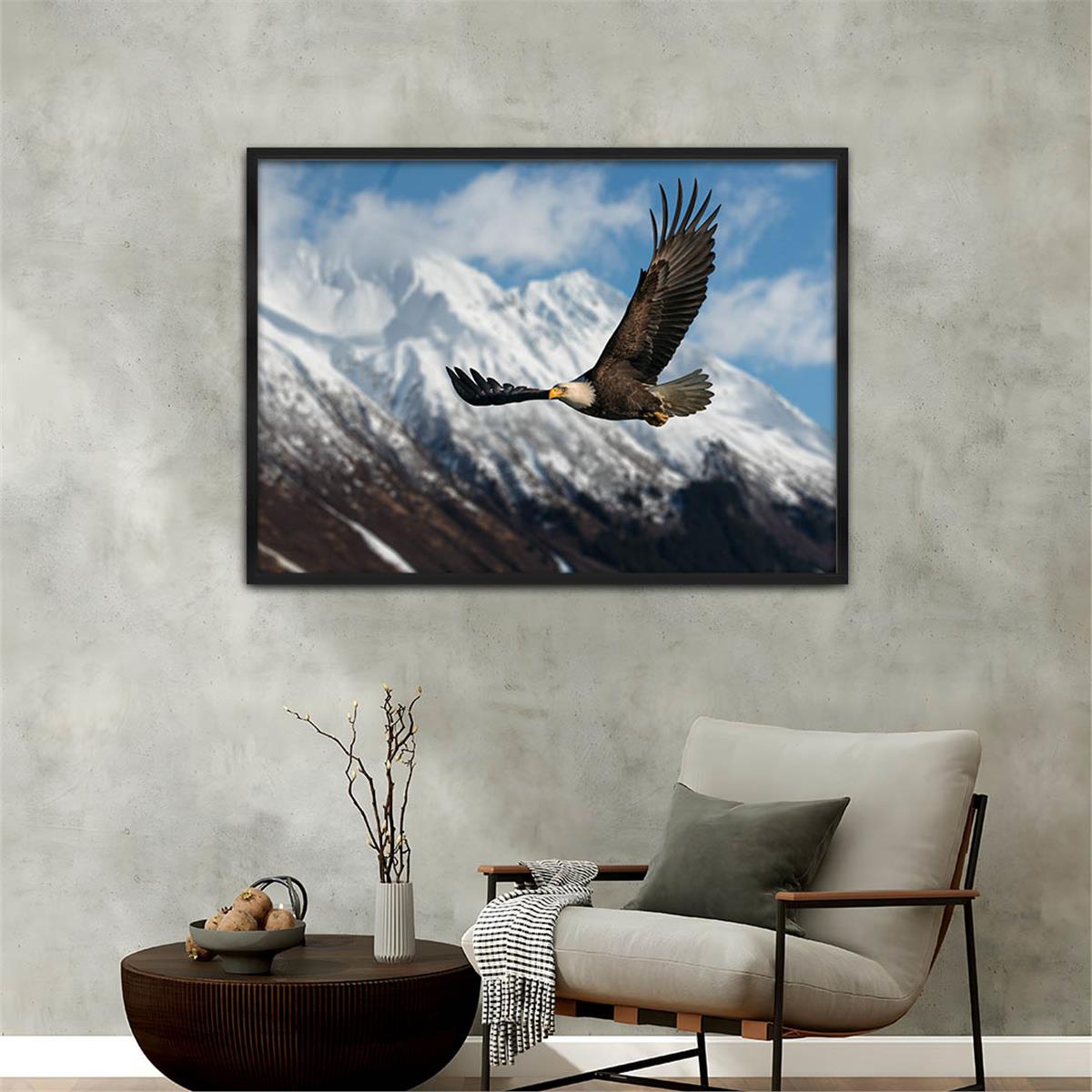 Aluminum-Framed Natured-Themed Tempered Glass Wall Art 074