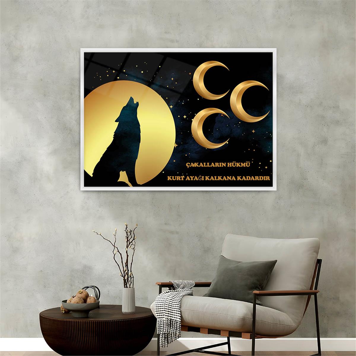 Alüminyum Çerçeveli Vatan Temalı Cam Tablo 031